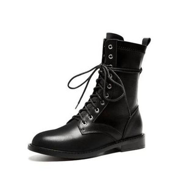 

2019 new single boots children's shoes spring and autumn winter flat flat ankle boots short tube wild fashion, Black