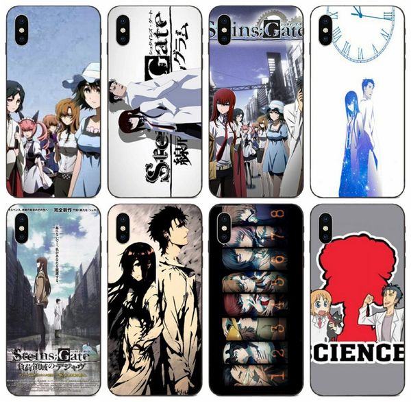 

tongtrade] популярный аниме steins gate черный чехол для iphone 11 pro max x xs xr 8s 8 7s 7 galaxy a7 huawei p7 motorola g4 plus hot sale