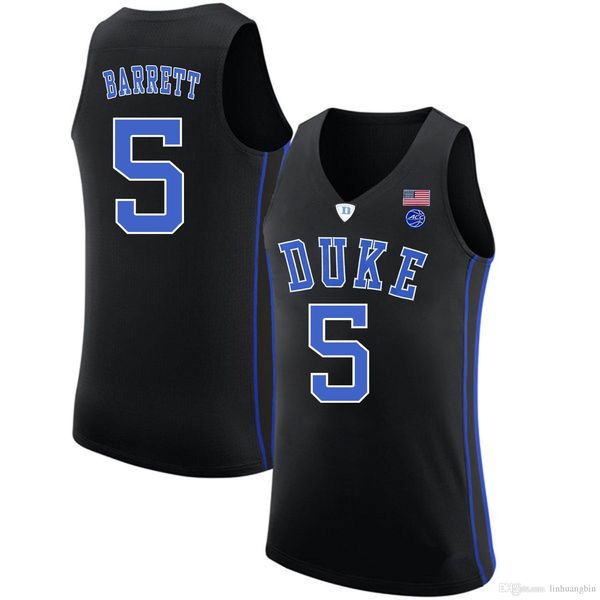 

zion williamson men's duke blue devils rj barrett tre jones wendell carter black stitched college basketball jersey