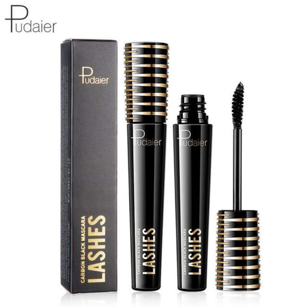 Pudaier Mascara per ciglia in fibra di seta 4d Curling Idratante denso Asciugatura rapida Allungamento naturale Mascara per estensione delle ciglia Trucco occhi