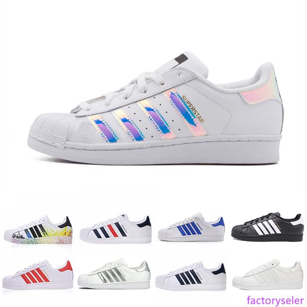 

new classic leather superstar white black white pink blue gold superstars 80s pride sneakers super star women men sport casual shoes 36-44