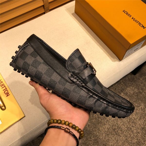 

19ss leather men shoes casual comfortable loafers moccasins shoes male lightweight driving footwear 2019 new, Black