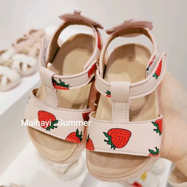 

stall boutique goods maihayi 20 summer baby printing breathable children's children's shoes strawberry strawberry shoes a2304, Black