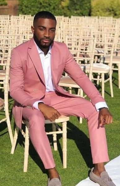 

2020 latest fashion pink groomsmen suit groom tuxedos mens wedding suits wedding prom dinner man blazer 2 pieces, White;black