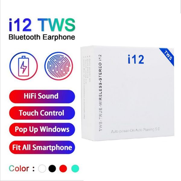 

2020 new i12 tw bluetooth 5 0 wirele bluetooth headphone upport window earphone colorful touch control wirele head et ale