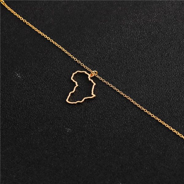 

outline africa map necklace country of south african map necklace simple adoption ethiopia africa continent women jewelry, Silver