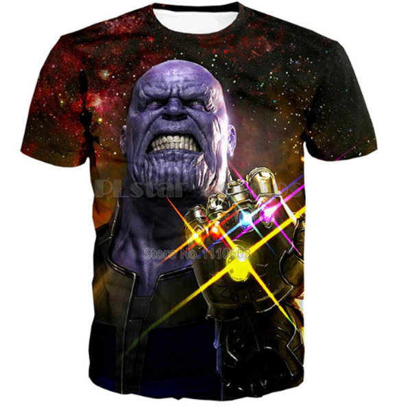 

2019 новый avengers infinity war футболка thanos avengers 3d футболка унисекс с коротким рукавом футболка женщины топы тройник пуловер одежд, White;black