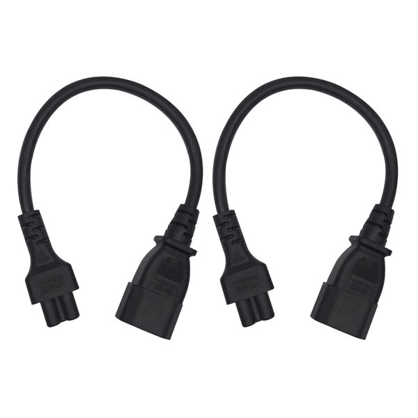 

2 pieces black new iec320 c14 male to c5 female c14 c5 cable