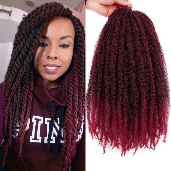 2020 Hot Marley Braid Hair Afro Twist Marley Crochet Hair 18inch