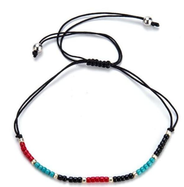 

fashion multicolor small beads braclet bohemia style charm adjustable rope chain for women jewelry joyas accessories pulsera wholesale, Golden;silver