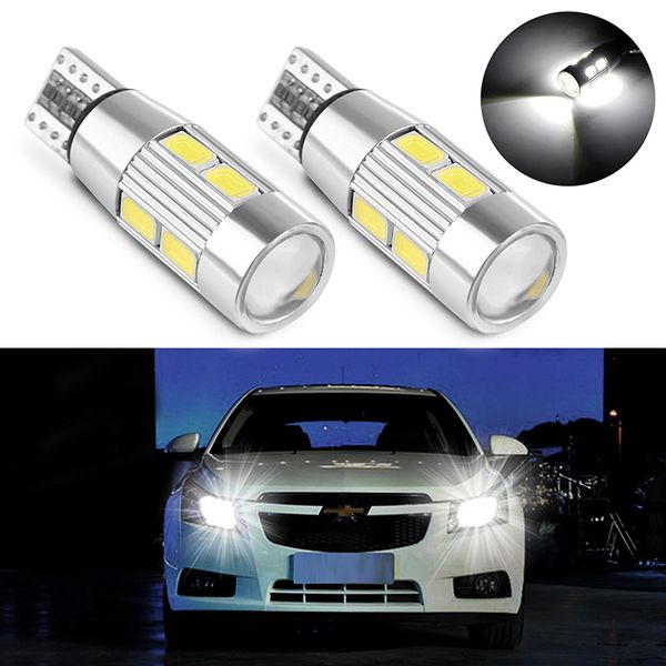 

2pcs 10 led error free t10 / w5w / 168 автомобилей внутреннее освещение плафон магистральные лампы smd 5630 12v
