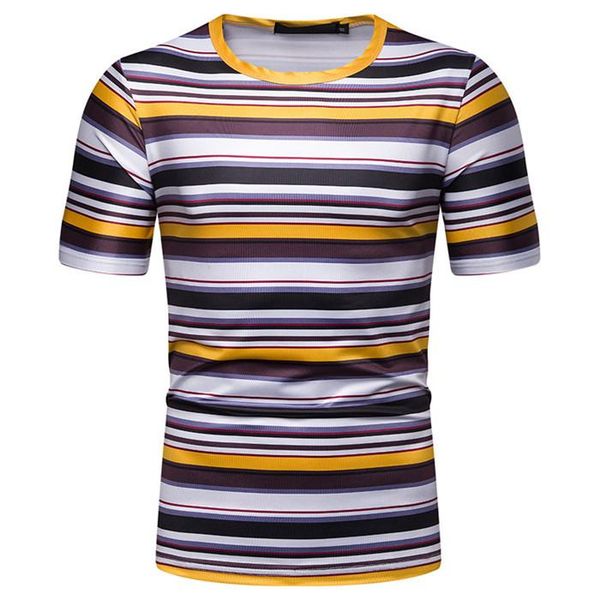 

casual striped tshirts short sleeve crew neck homme slim fit clothing casual apparel mens fashion designer, White;black