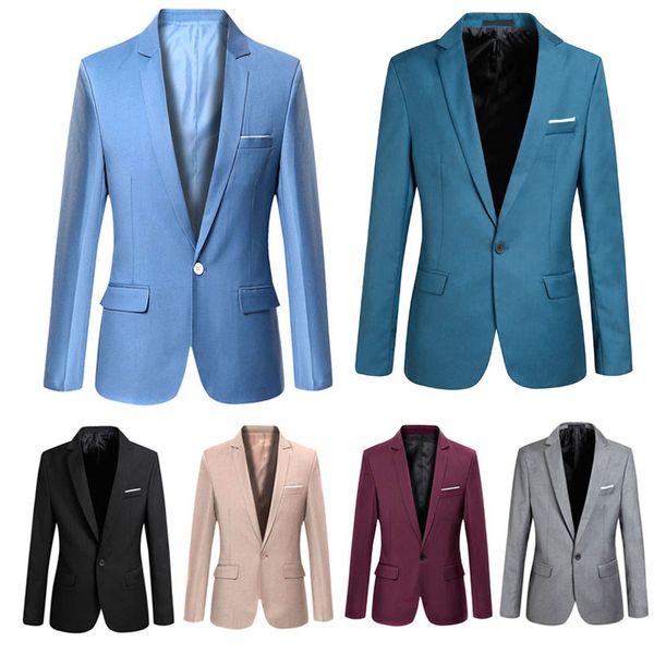 

new fashion spring autumn men blazer long sleeve solid color slim man casual thin suit jacket office blazers plus size s-6xl, White;black