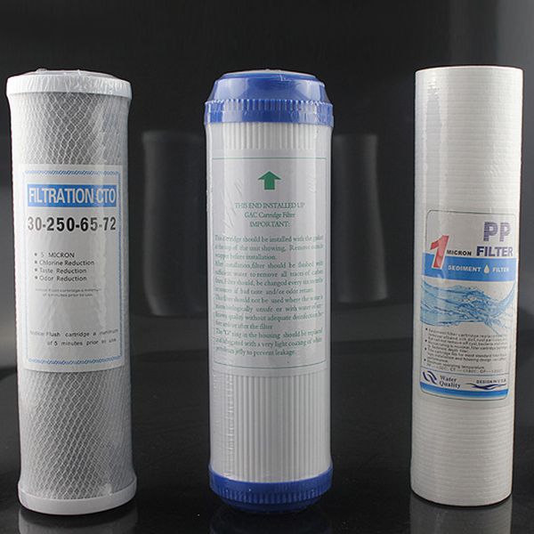 

3pcs/lot water purifier filters replaced parts 10 inch gac pp+udf+cto block water filter cartridge replacement