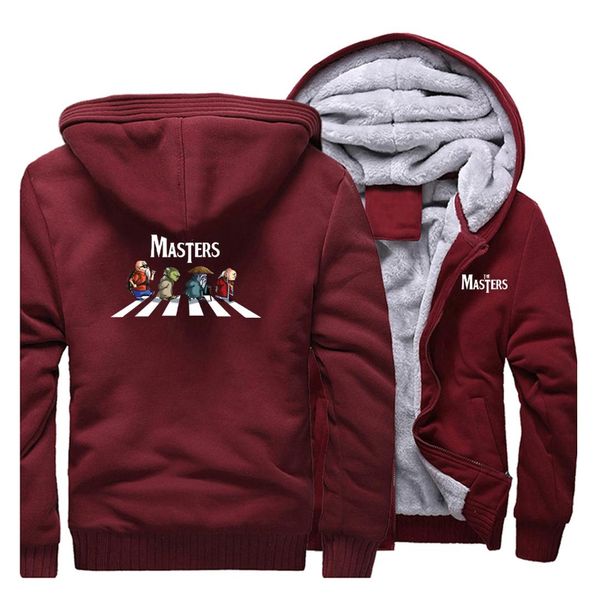 

funny anime hoodies the masters walking across fashion fleece hoodie men autumn casual plus size sportswear hip hop streetwear, Black