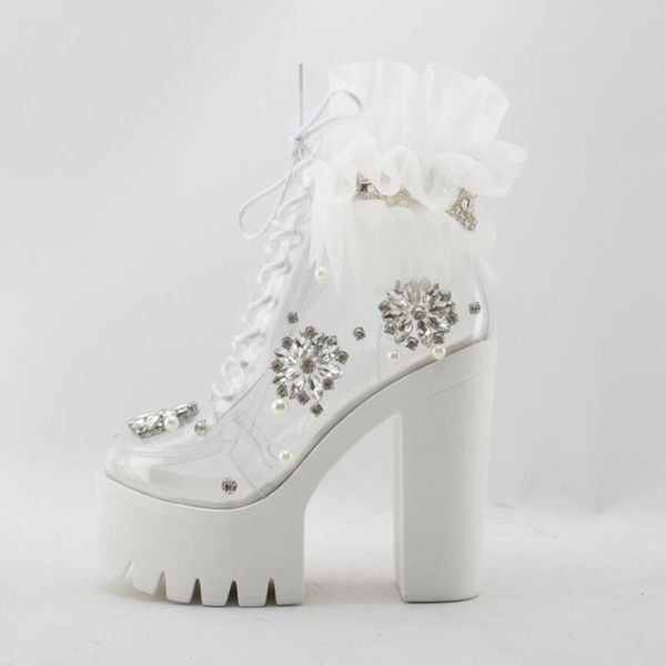 White Crystal Cross Strap Sandals Woman Classic Bling Comfortable