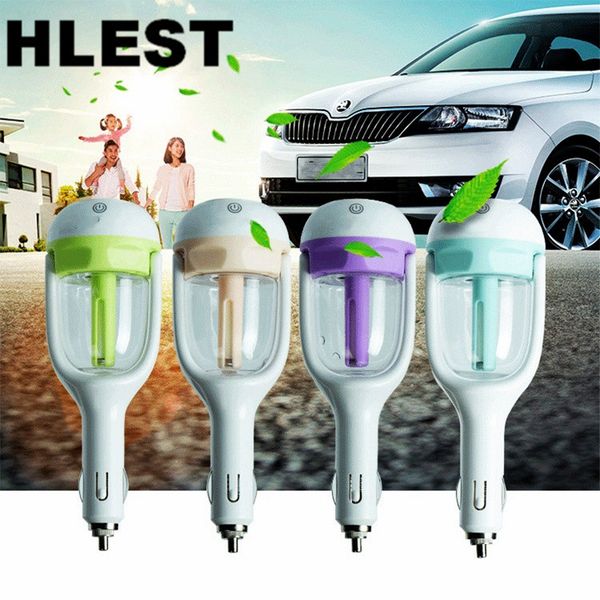 

mini car humidifier air purifier freshener 50ml essential oil diffuser dc 12v portable auto mist maker fogger