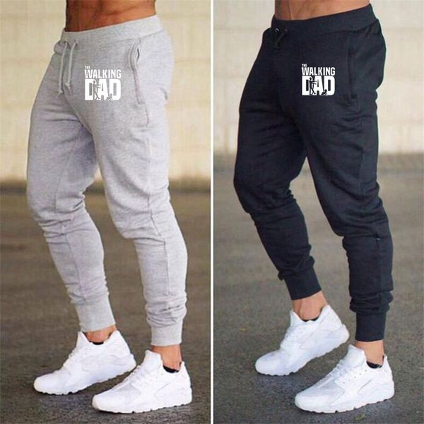 

fashion new men's fitness trousers cotton men's sports and fitness pants casual sports pants jogging tight trousers, Black