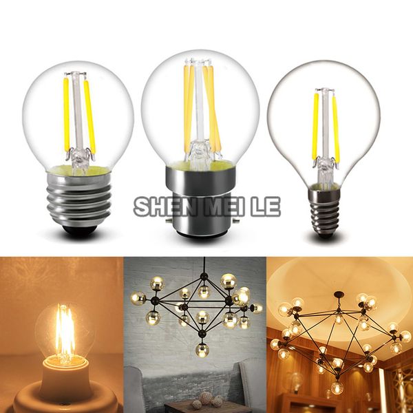 

Светодиодные лампы E14 E27 B22 G45 2W 4W 6W Dimmable лампы Ретро Loft Декоративные люстры Лампочк