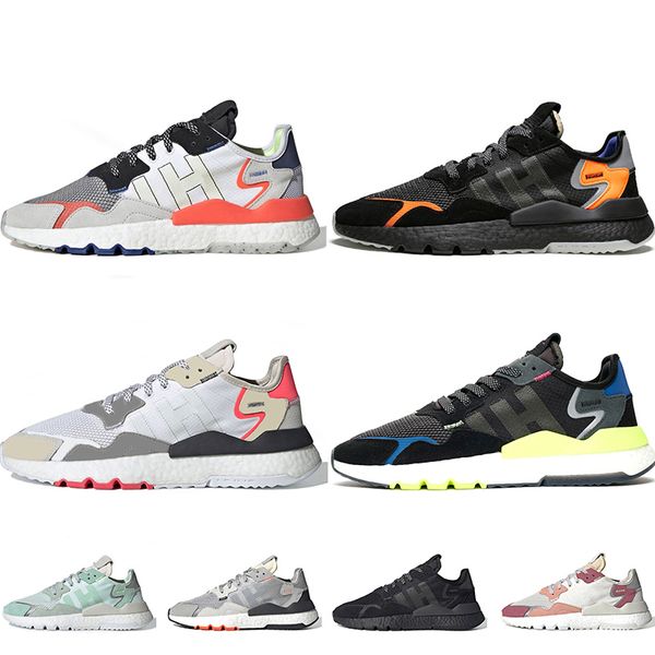 

women mens nite jogger running shoes triple s black white grey orange retro designer shoes outdoors athletic trainers sneakers