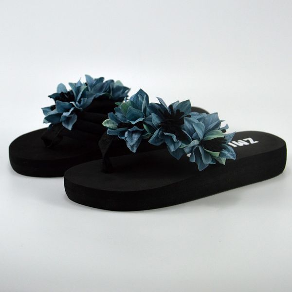 

youyedian ladies footwear 2019 women muffin flat bottom slippers sandals home bathroom flip flops beach shoes bayan sandalet, Black