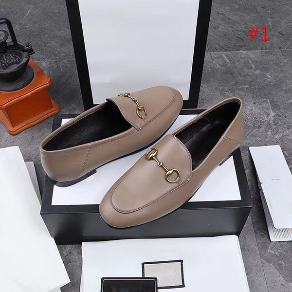 

fashionable leather casual shoes princetown flat soled casual shoes authentic cowhide metal buckle ladies shoes leather outsole, Black