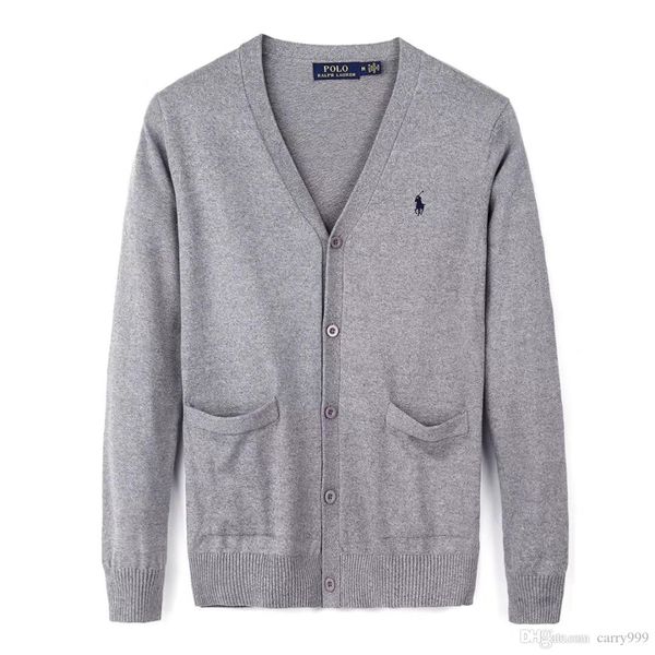 

новая мода свитера для мужчин с длинным рукавом polo вышивка супругов свитеры кардигана кнопка осень свободные пуловеры свитера для пальто, White;black