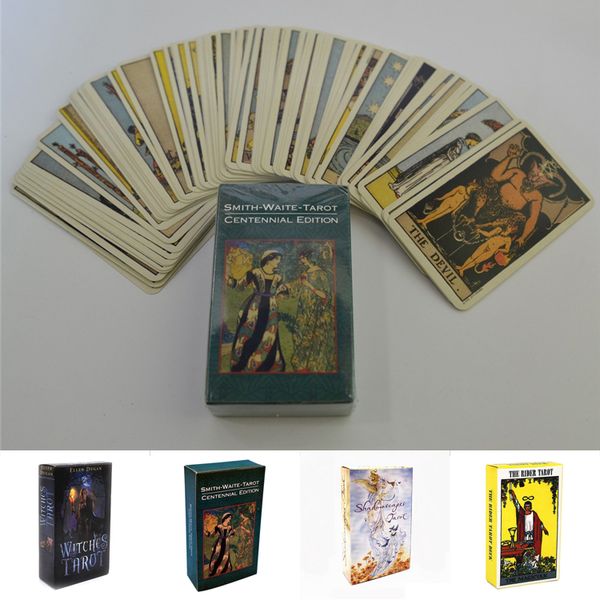 

4 styles tarot cards witch rider smith waite shadowscapes tarot deck board game cards with colorful box english version dhl ss178