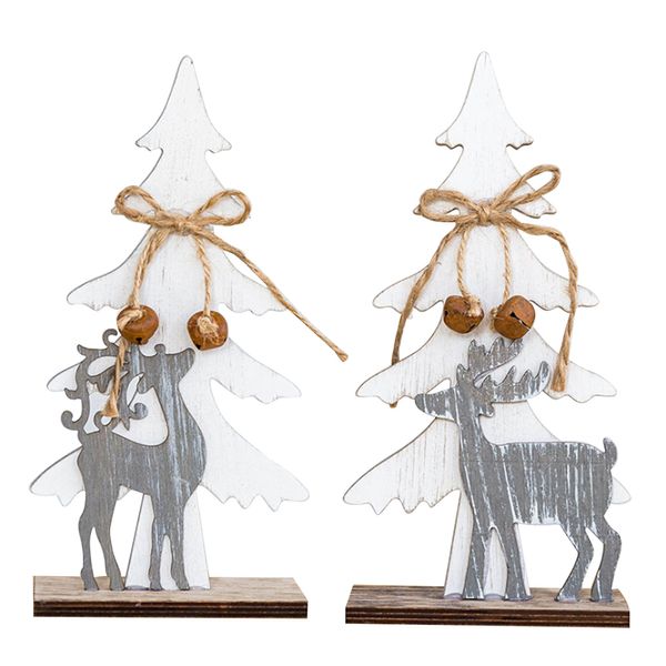 

new diy wooden elk pendant christmas decoration 3d splice deer xmas ornaments home christmas party decoration kids gift sale