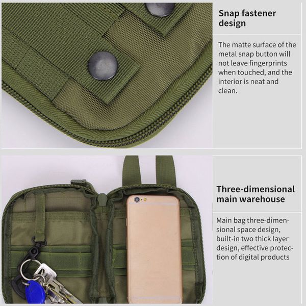 

outdoor tactical bag molle waist fanny pack cell phone pocket belt waist bag phone for tool