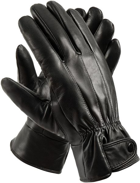

men's genuine leather warm lined driving gloves, motorcycle gloves