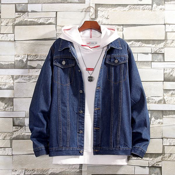 

men's jackets cotton denim cowboy slim fit bomber jacket jean, Black;brown