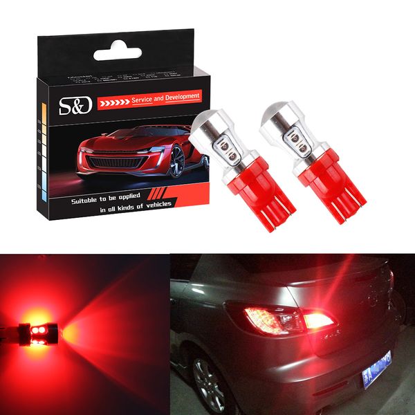 

t10 car led bulbs red canbus obc error bulbs interior emitter led drl 194 w5w car lamps external 10-smd 3030 12v auto light