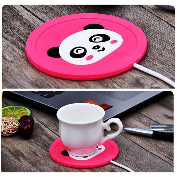 Tasse Becher Pad Wärmer Heizung Cartoon USB Silikon Heizung für Milch Tee Kaffee Tasse Heiße Getränke Tasse Matte