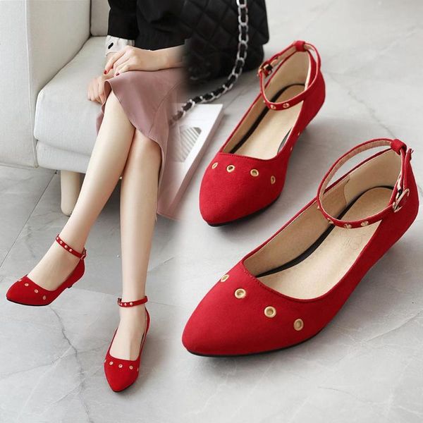 

plus size office lady shoes faux suede high heels woman shoes pointed toe dress basic pumps women boat zapatos mujer, Black