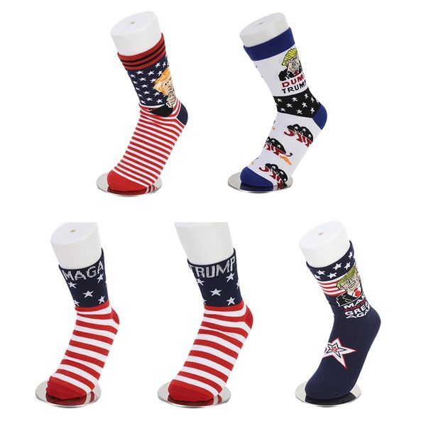 

2020 casual socks printed cotton spandex hosiery footwear accessories for 2020 american president election, Black
