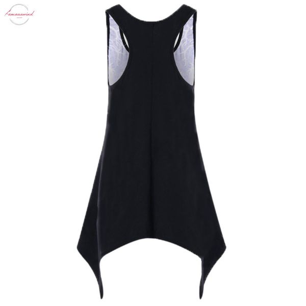

2019 ladies t shirt v neck crop exposed umbilical tie sleeveless women skull printed tee shirt femme plus size, White