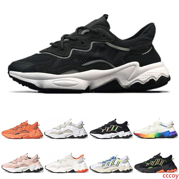 

classic ozweego casual shoes men women pride 3m reflective neon green solar yellow halloween tones core black sports sneakers 36-45
