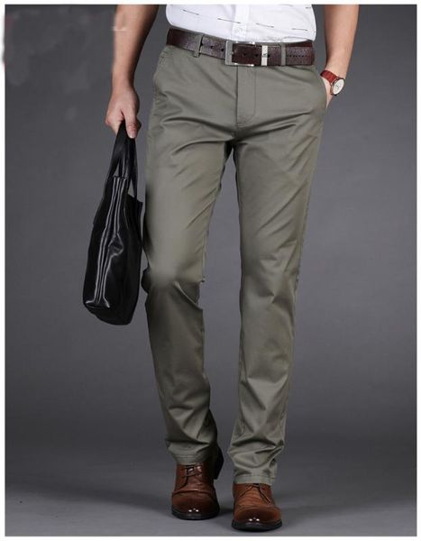 

small horse slim fit homme pants stretch trousers men's business classic casual clothes fashion long pants9015, Black