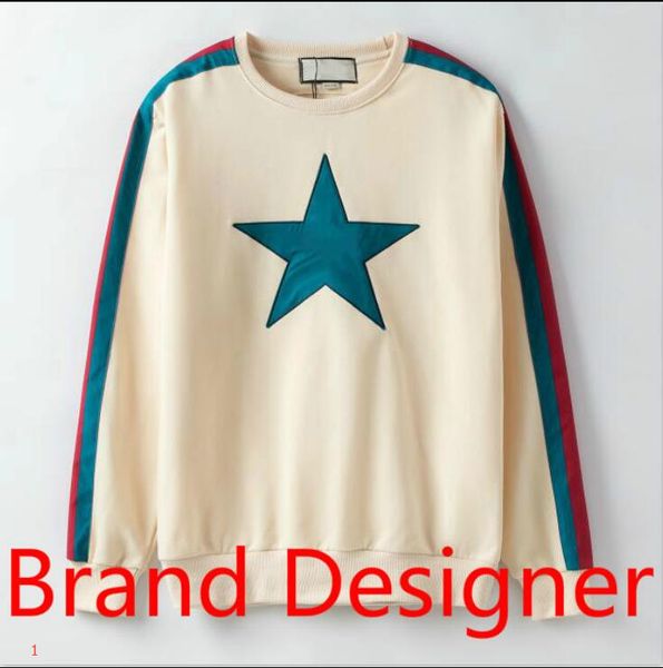 

new italy brand hoodies for men women designer sweatshirt with star letters luxury wholesale pullover hoodie tees fashion clothing zwn911102, Black
