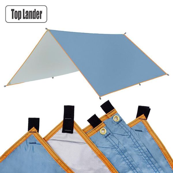 

3x3m awning waterproof tarp tent shade ultralight garden canopy cover sunshade outdoor camping hammock car beach sun shelter