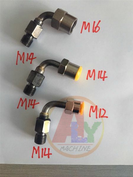 

common rail test bench pipe connector part common rail injector pump connect joint to the tube