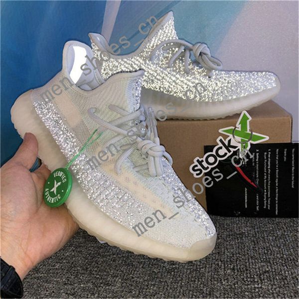 

yeehu 2020 new yecheil black static 3m reflective kanye west running shoes gid glow true form clay butter men women sneakers two 17
