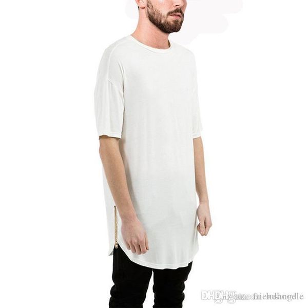 

summer скейтборд street мужчина tshirts мужской длинная твердый хлопок тис короткий рукав молния тройники, White;black