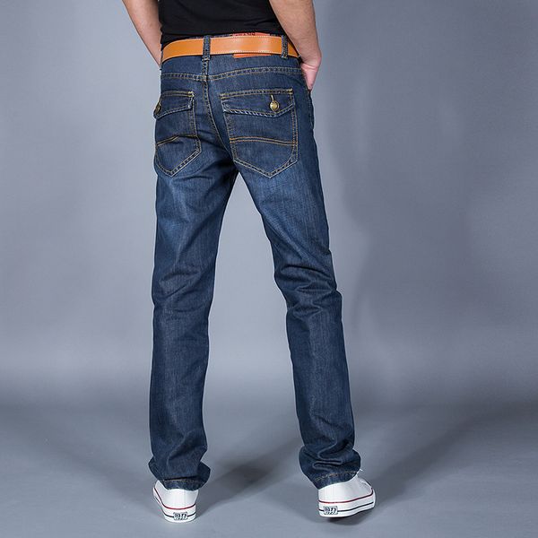 

2019 new style men korean-style slim fit jeans trend of fashion handsome jeans men's large size 1-piece, Blue