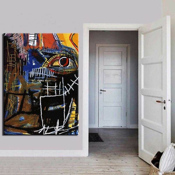 

jean michel basquiat head home decor handpainted & hd print oil painting on canvas wall art canvas pictures 191119