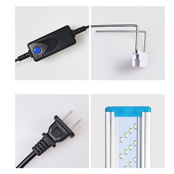 

18/28/38/48cm super slim leds aquarium lighting aquatic plant light extensible waterproof clip on lamp for fish tank