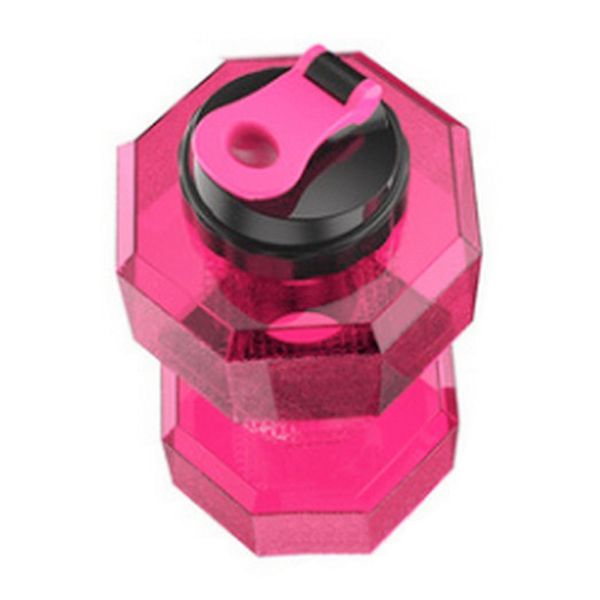 

new sale large water bottle outdoor sports bottle 2.2 liter petg dumbbell sport running fitness exercise fitness shake weight
