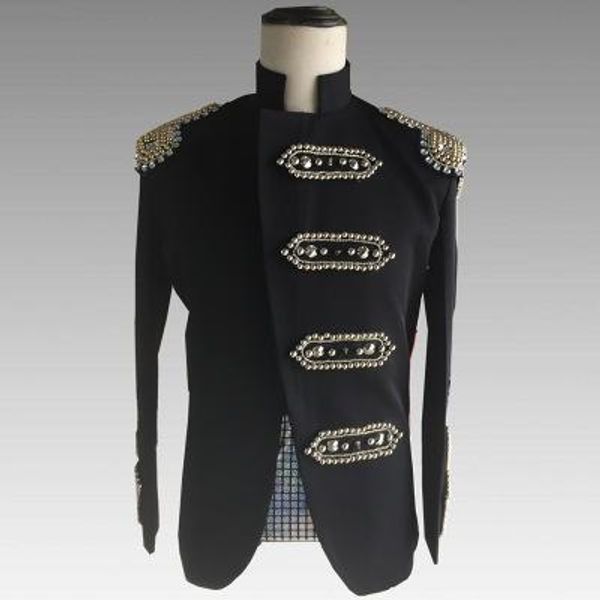 

steampunk men vintage jackets black single button coats casual long sleeve, Black;brown