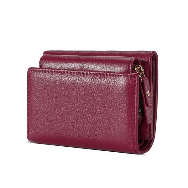 

women's wallet 2019 new european and american fashion natural drop pattern wallet zero, Red;black